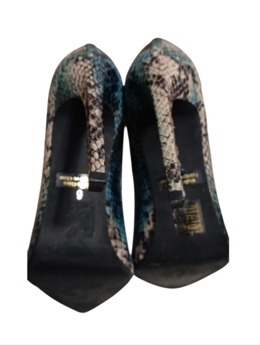 Jeffrey Campbell | Colorful Snakeskin Leather Stiletto Heels Size 6 - Picture 8 of 12